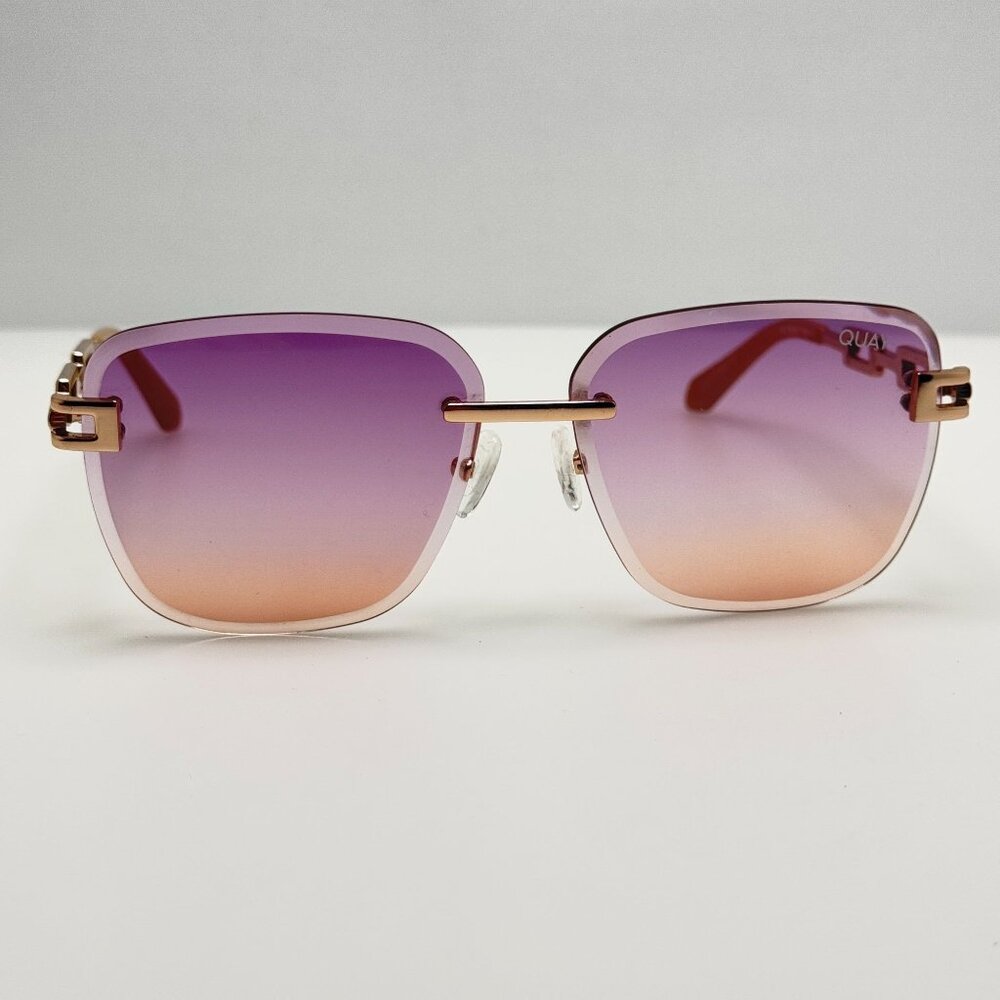 Quay Australia Purple and Orange Gradient Sunglasses